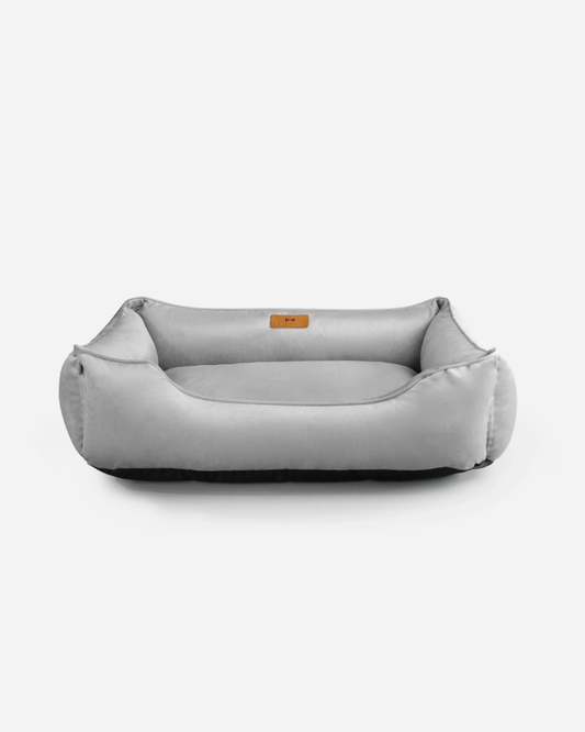 Classic Velvet Sleeper Dog Bed Gray