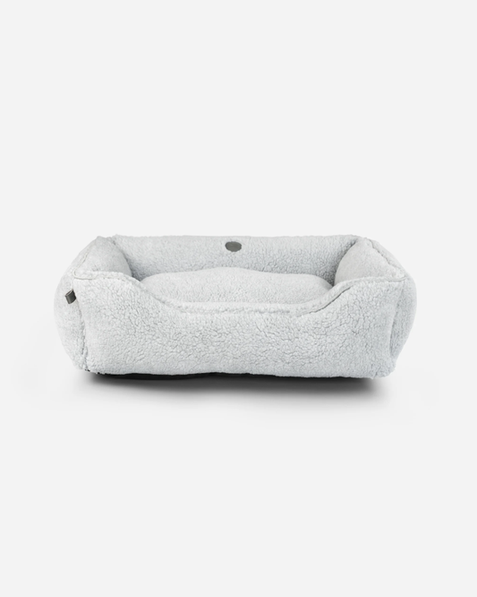 Furry Sleeper Dog Bed Gray