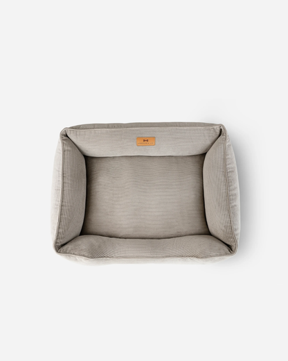 Fancy Corduroy Sleeper Dog Bed Taupe