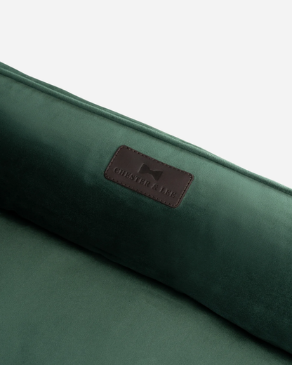 Classic Velvet Sleeper Dog Bed Green