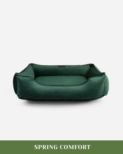 Classic Velvet Sleeper Dog Bed Green