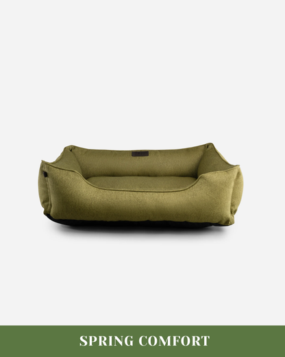 Cotton Sleeper Dog Bed Olive