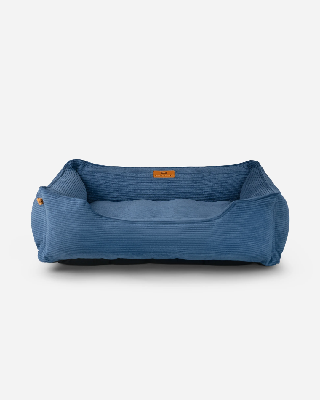 Fancy Corduroy Sleeper Dog Bed Blue