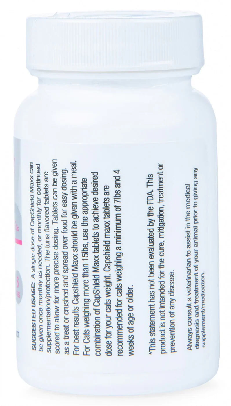 CapShield Maxx Flavored Tabs Flea Supplement For Cats and Kittens 7-15lb 6ct