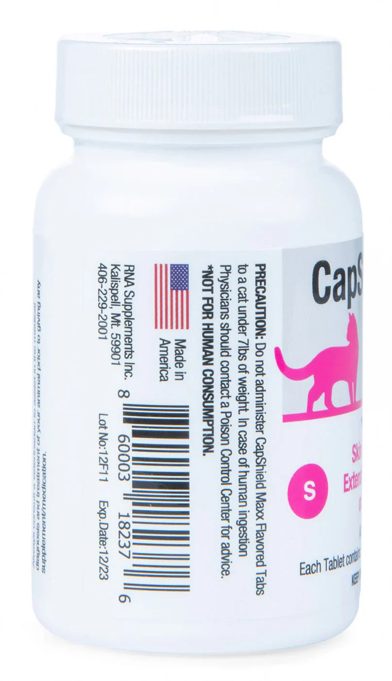 CapShield Maxx Flavored Tabs Flea Supplement For Cats and Kittens 7-15lb 6ct