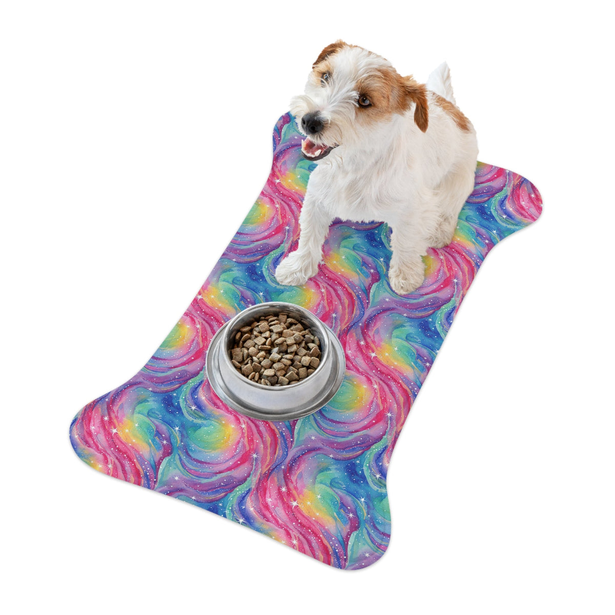 Bespattered Facade Rainbow Nebula Pet Feeding Mats (3 Shapes)