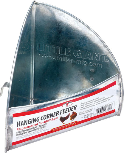 Little Giant Galvanized Hanging Corner Poultry Feeder