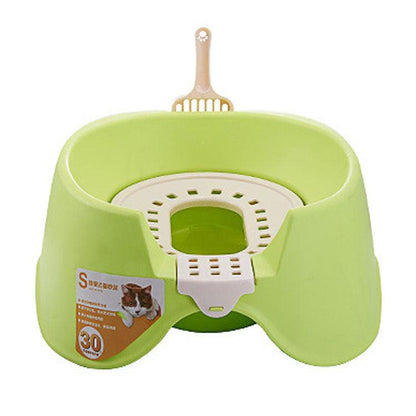 Spillproof Semi-enclosed Cat Litter Tray