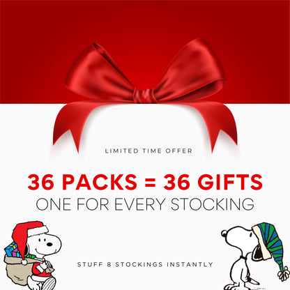 Wholesale Stocking Stuffer Snoopy 4-Roll Leash Roll Bundle + 12 Snoopy Hydrant Dispensers