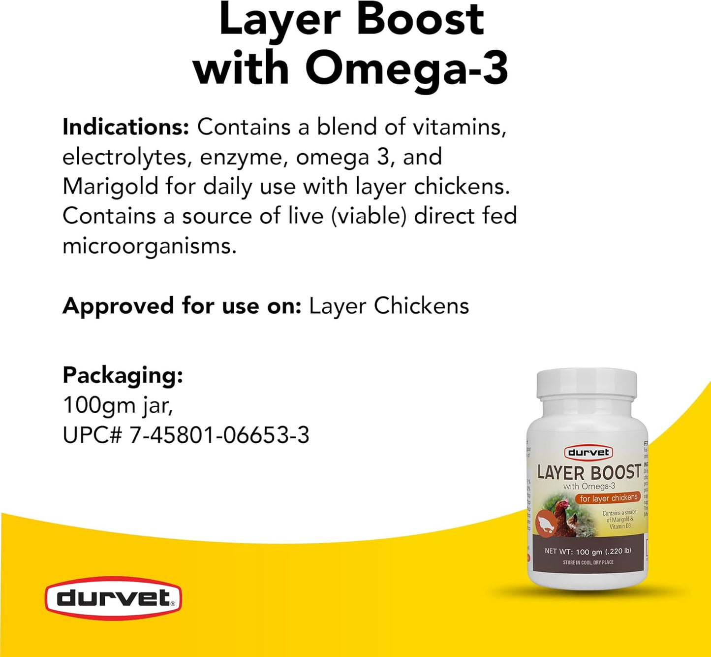 Durvet Healthy Flock Poultry Layer Boost 100gm