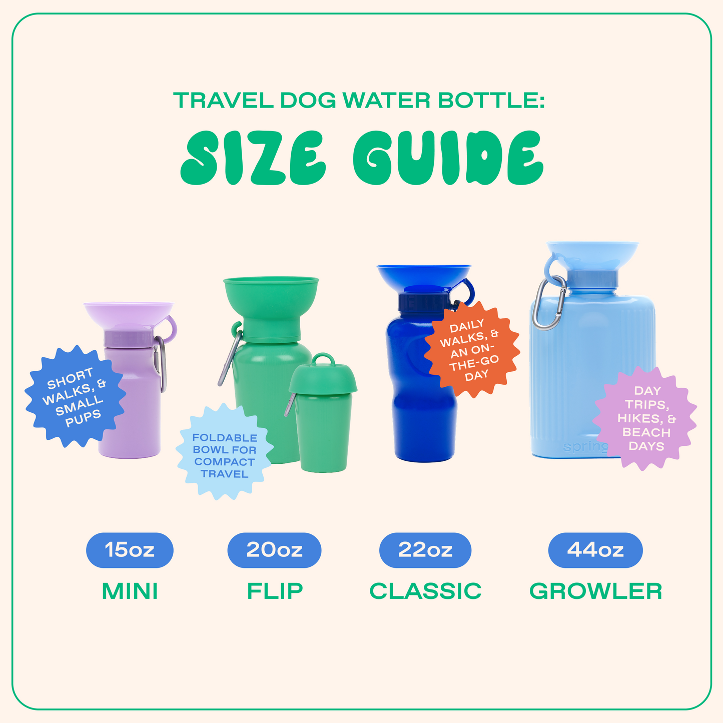 15oz Original Dog Travel Water Bottle