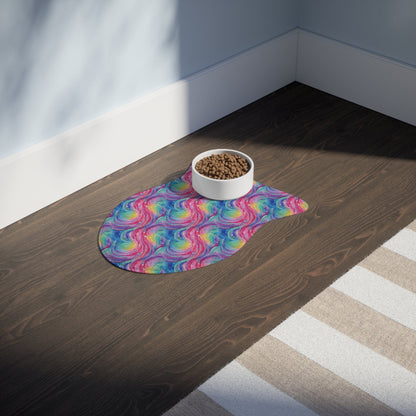 Bespattered Facade Rainbow Nebula Pet Feeding Mats (3 Shapes)