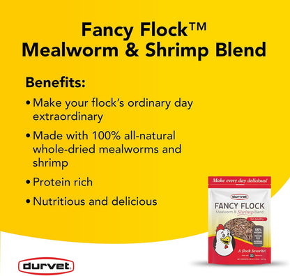 Durvet Fancy Flock Mealworm and Cricket Bird Treats 16 oz.
