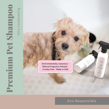 Waterless Pet Shampoo 2 Pack No Rinse Deodorizing Spray Dogs Cats