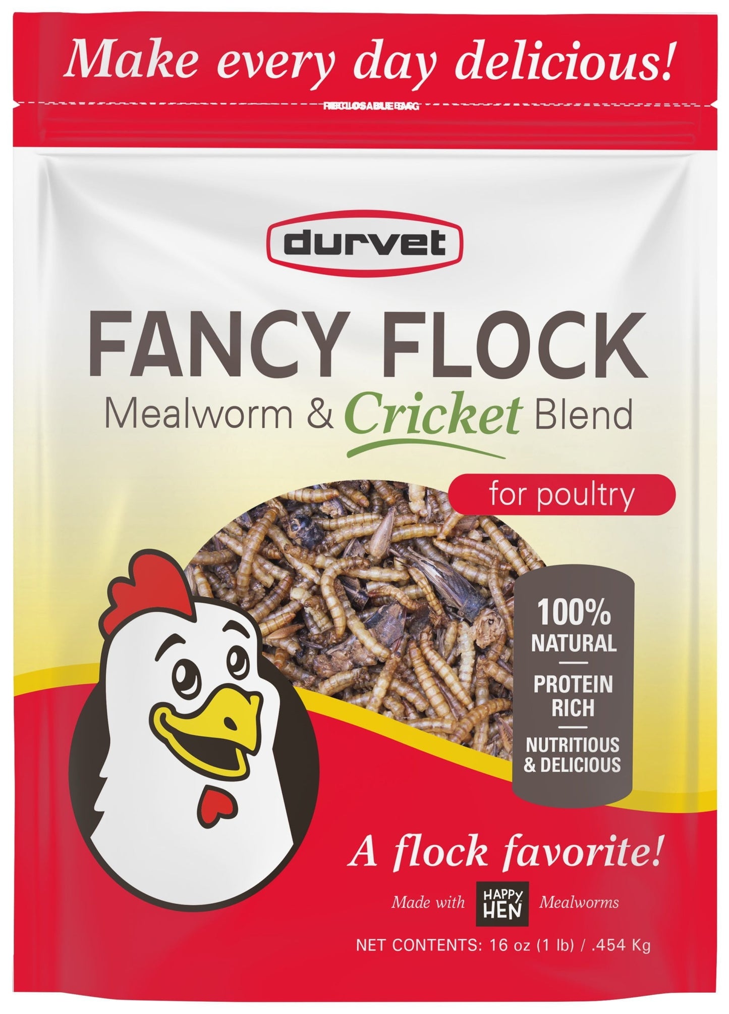 Durvet Fancy Flock Mealworm and Cricket Bird Treats 16 oz.
