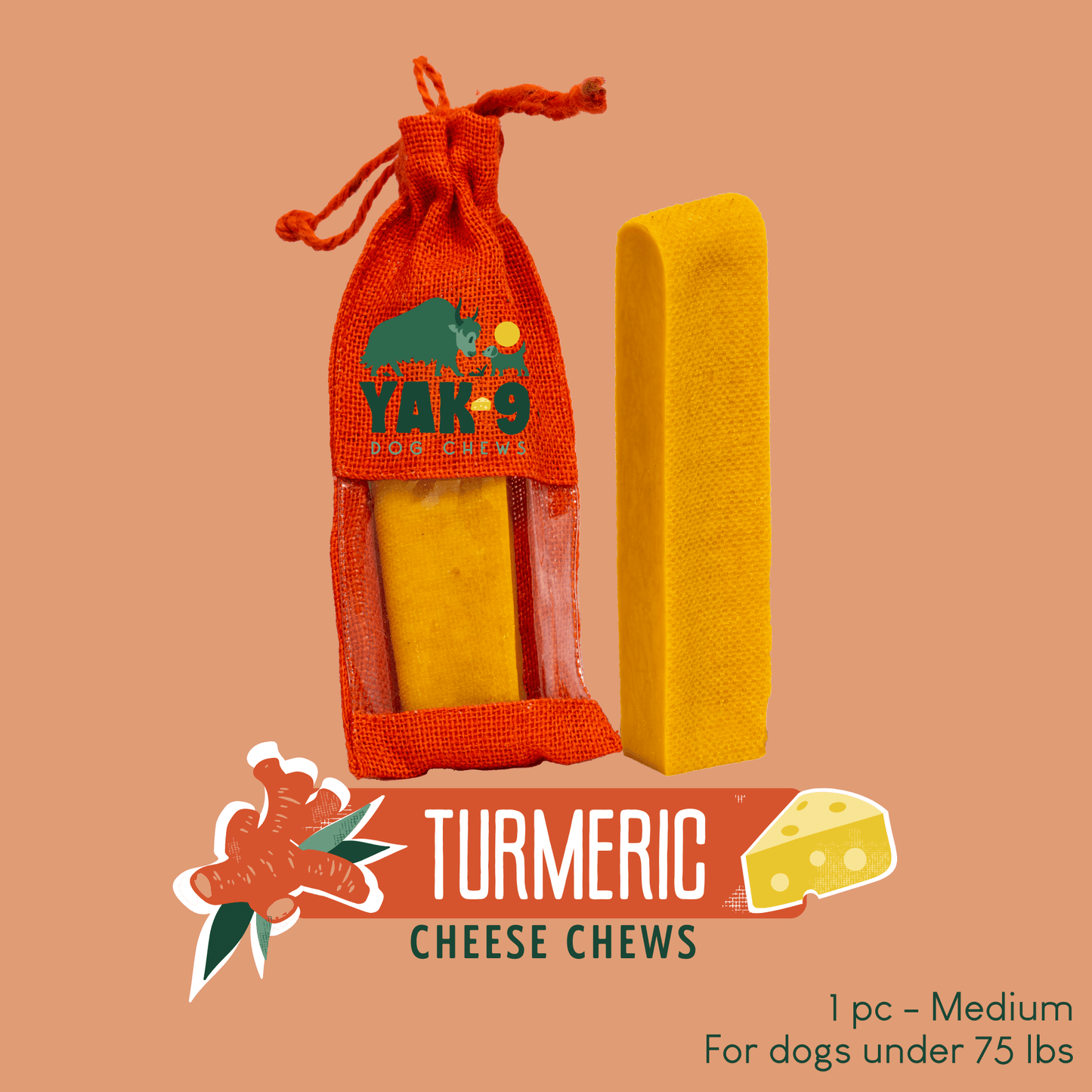 Turmeric Cheese Chews for Dogs