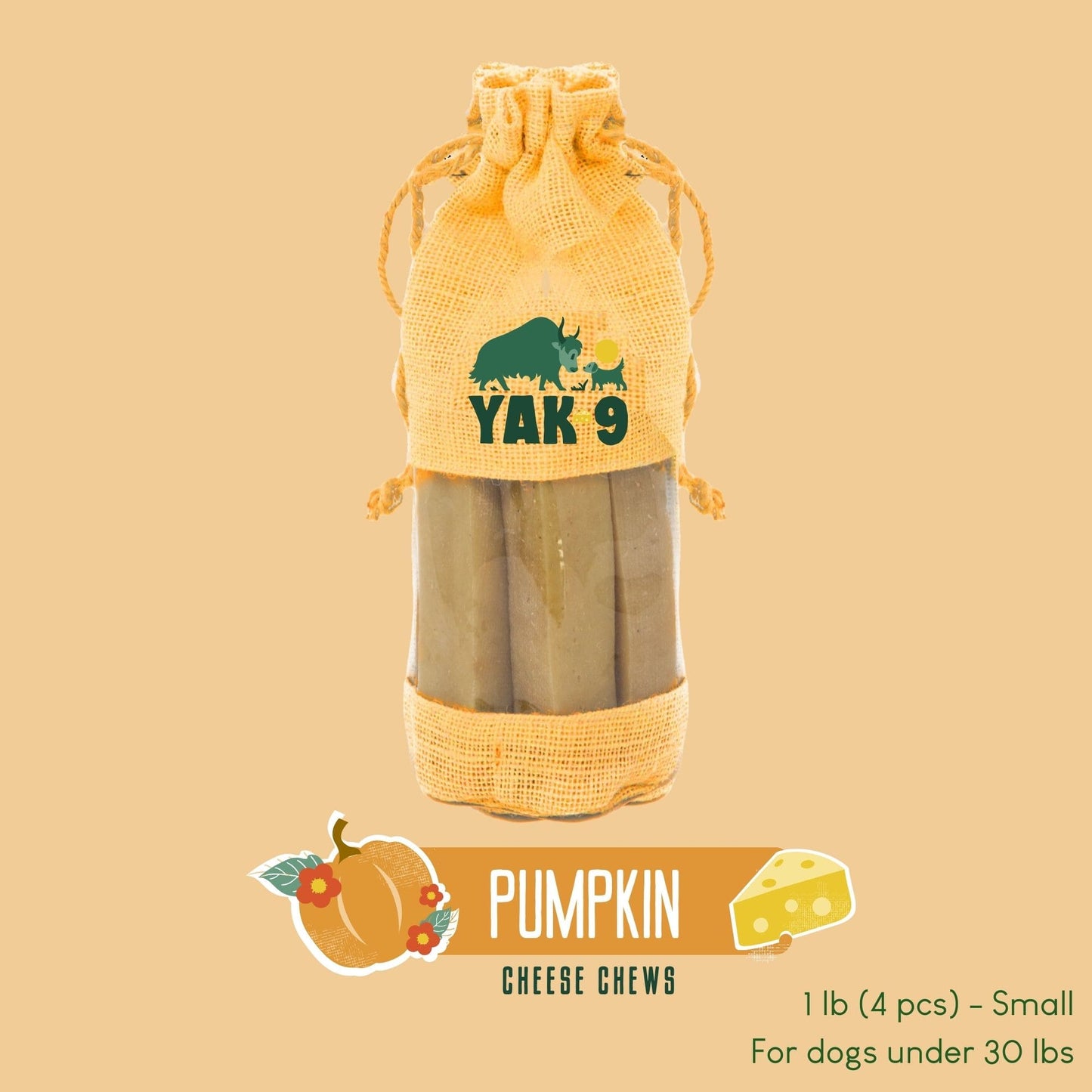 Pumpkin Cheese Chews for Dogs
