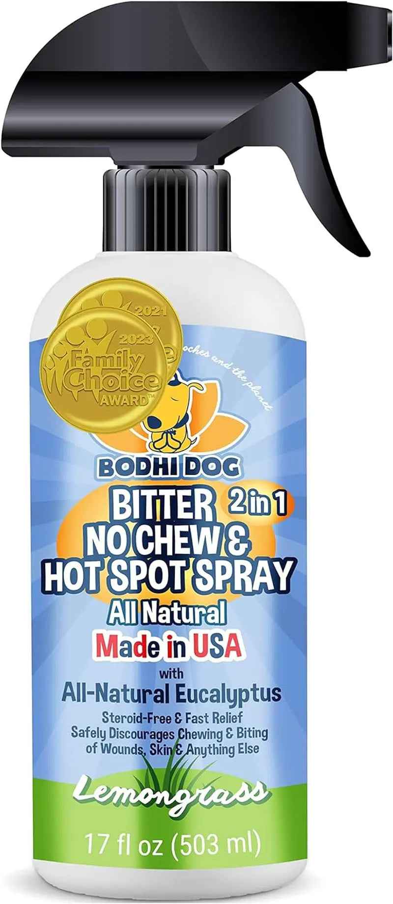 2-in-1 No-Chew & Hot Spot Spray – Natural Chew Deterrent, Made in USA