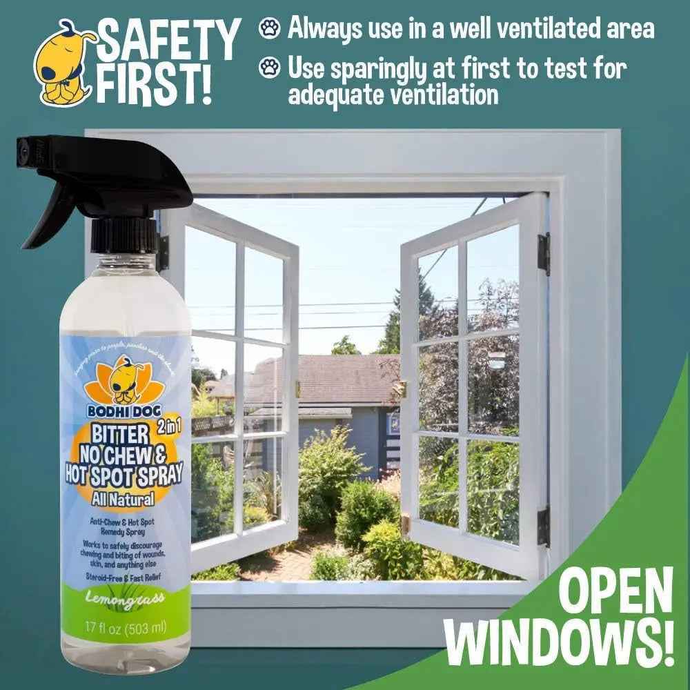 2-in-1 No-Chew & Hot Spot Spray – Natural Chew Deterrent, Made in USA