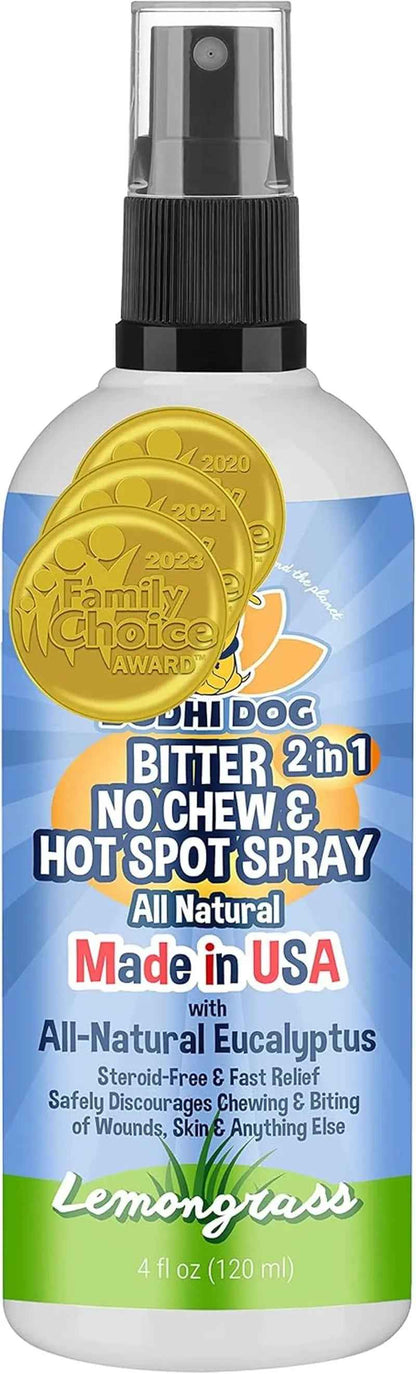 2-in-1 No-Chew & Hot Spot Spray – Natural Chew Deterrent, Made in USA