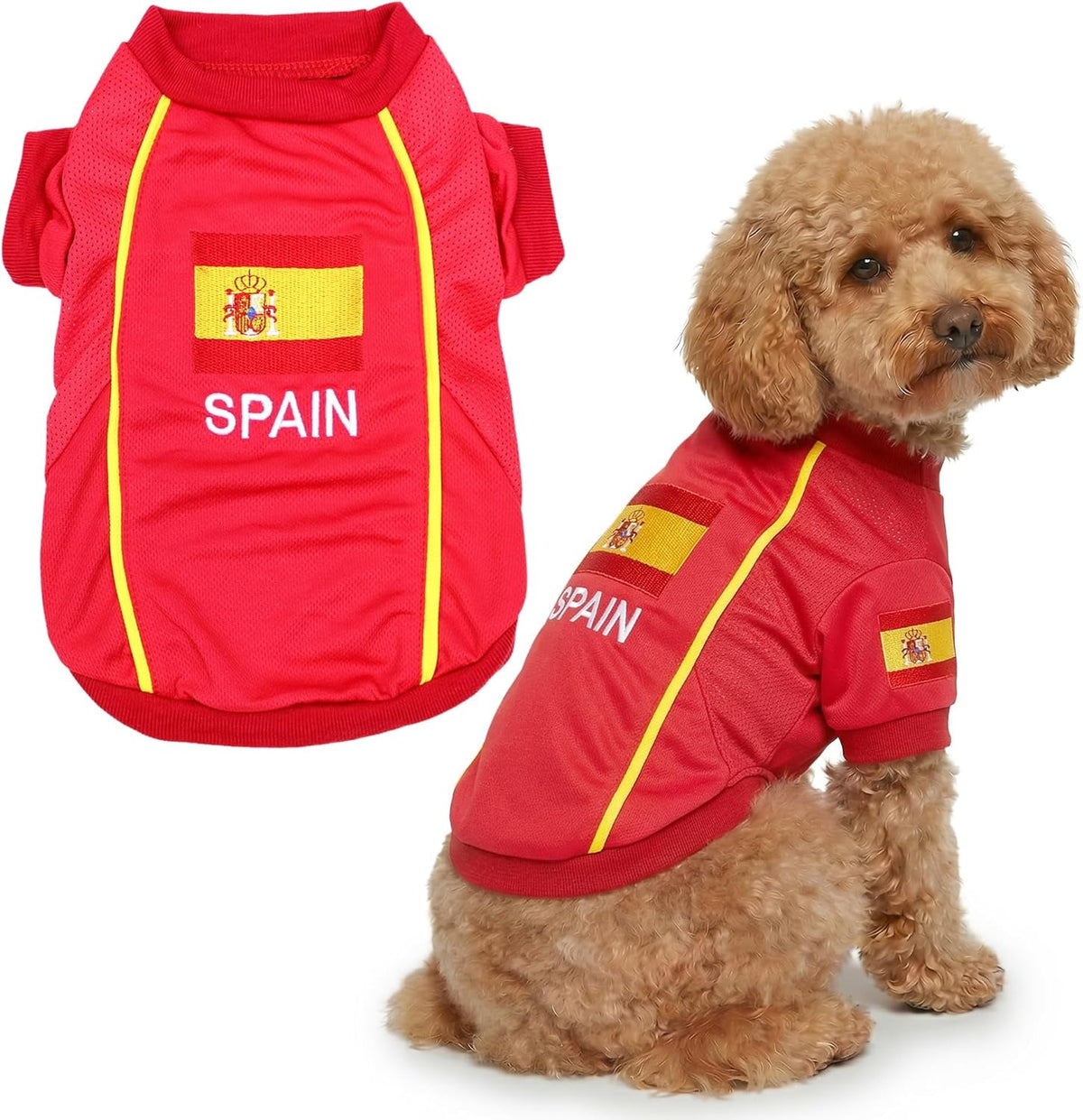 Parisian Pet Soccer Jersey for Dogs – Breathable Mesh Team Jersey, XS–5XL