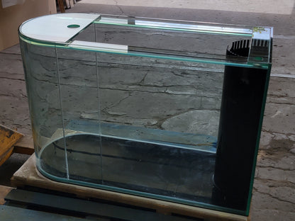 120 Gallon U-Shape Bullnose Peninsula Divider Glass Aquarium Reef-Ready in Premium Cherry Real Wood Furniture