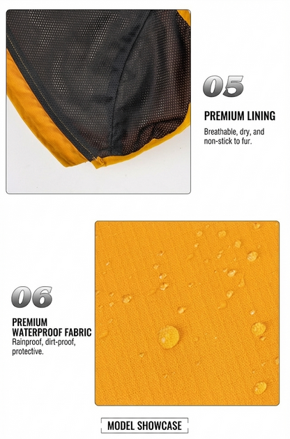 Milou & Lumi Dog Waterproof Reflective Jacket with Harness