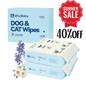 Plant-Based Pet Wipes for Dogs & Cats – Hypoallergenic, Gentle, Cleaning & Hydrating for Paws, Body & Butt – Daily Grooming Use – 400 Count