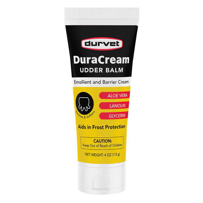 Durvet Duracream Udder Balm Tube Teats Skin for Animals 4 oz.