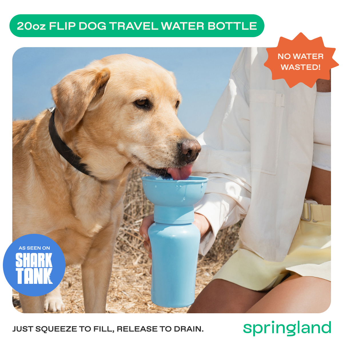 20oz Flip Dog Travel Water Bottle