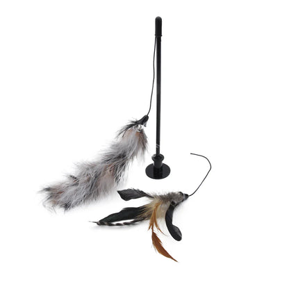 Bergan Turbo Cat Teaser Toy Interative Feather Wand Toy