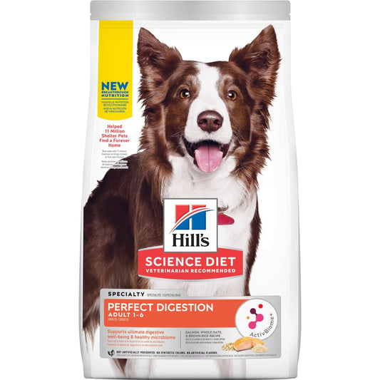 Hill's Science Diet Adult Perfect Digestion Salmon, Whole Oats & Brown Rice Recipe Dry Dog Food Bag