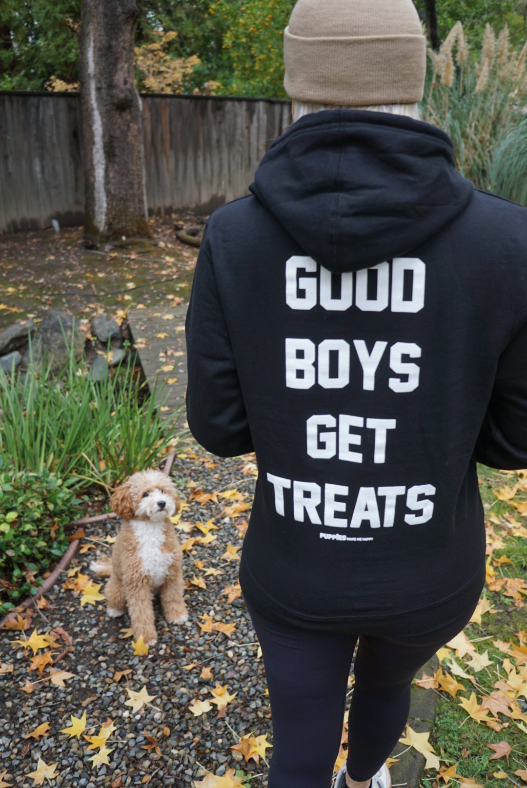 Good Boys Get Treats Hoodie | Front & Back Print | Gift for Dog Lovers | Printed in USA
