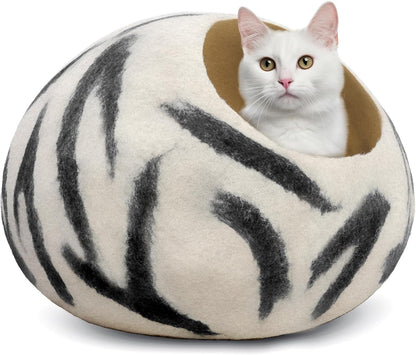 Merino Wool Cat Cave – Handmade Hideaway, 20 Styles