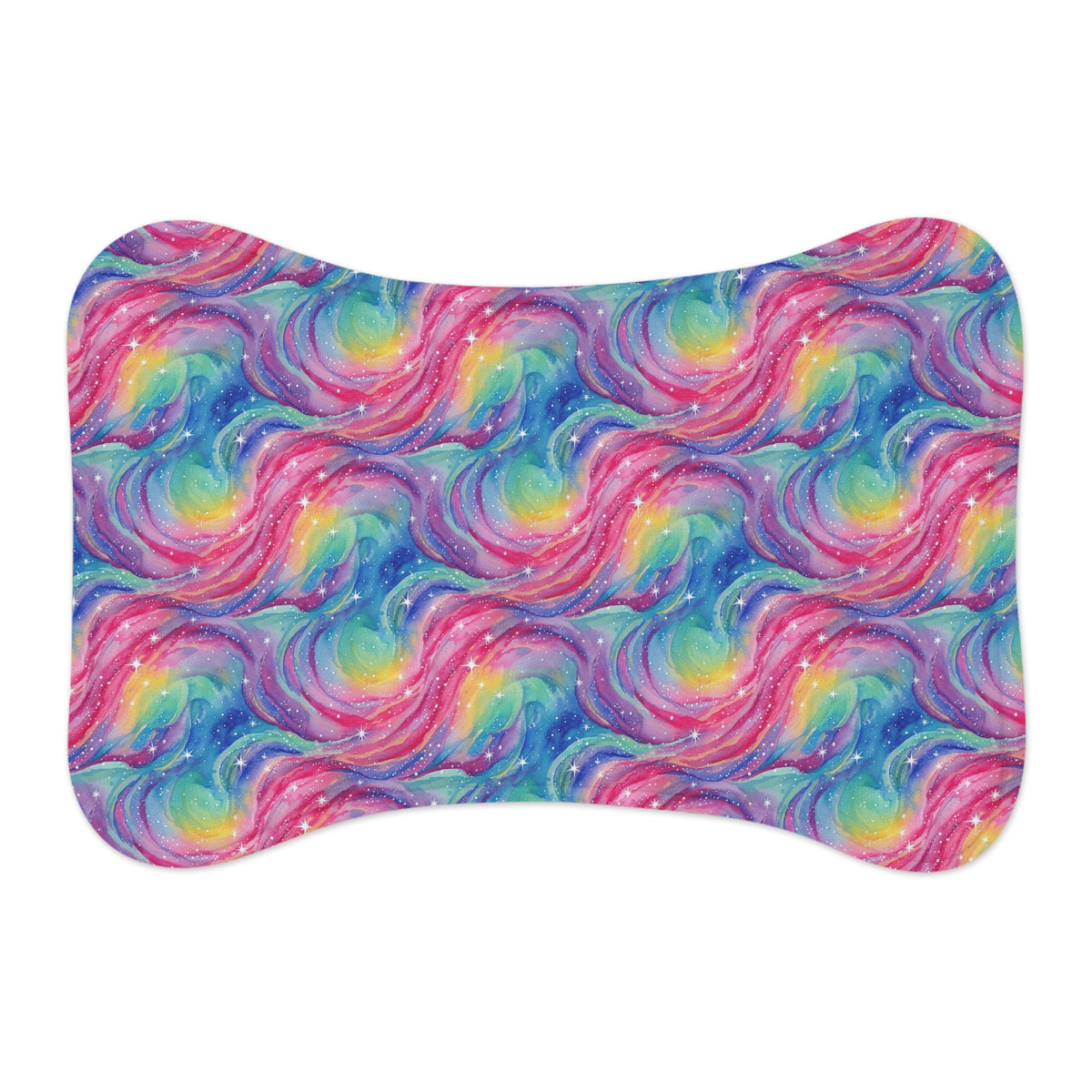 Bespattered Facade Rainbow Nebula Pet Feeding Mats (3 Shapes)