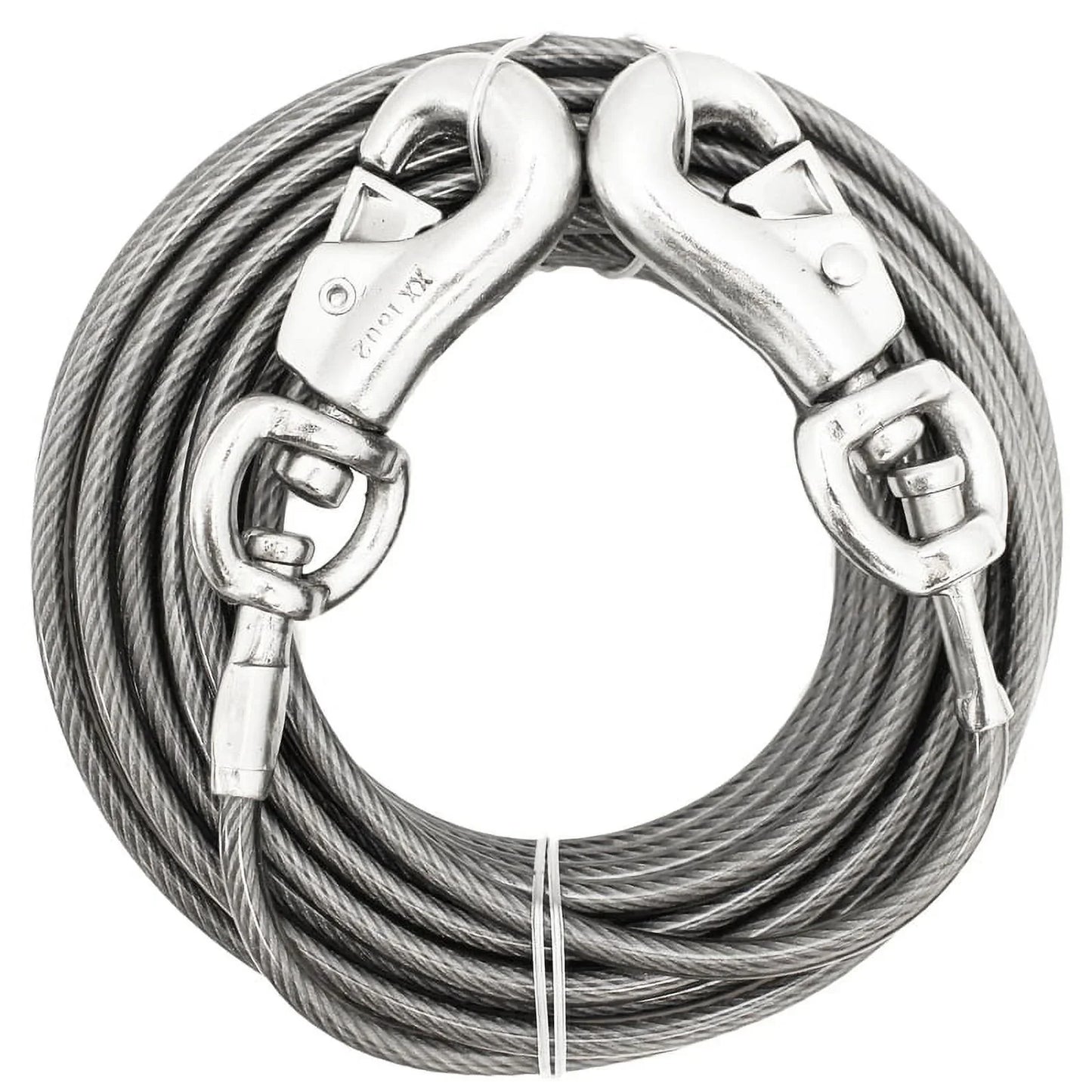 Boss Pet Super Beast XXL Dog Twin-Swivel Vinyl Coated Tie-Outs 20ft Up 250lbs