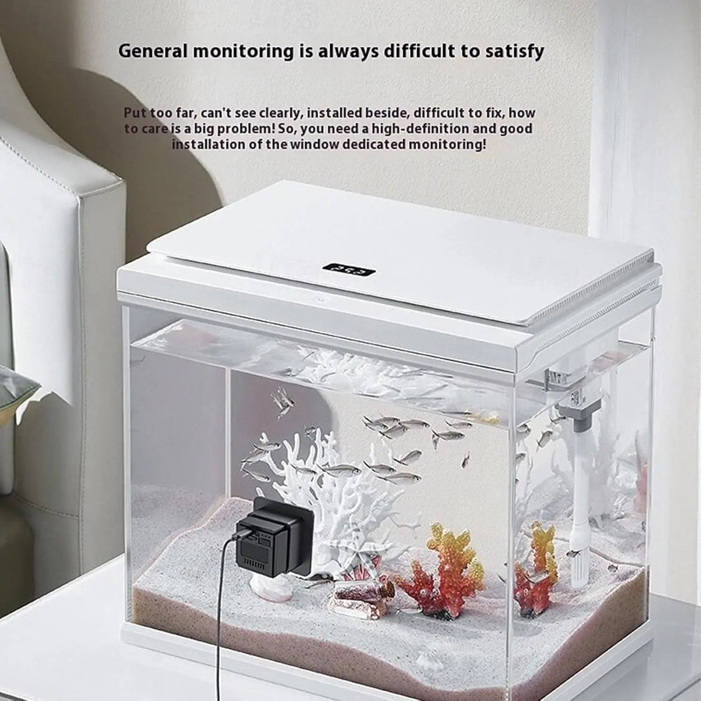 2K Aquarium Camera WiFi Terrarium Pet Camera Night Vision 140° View 2-Way Audio