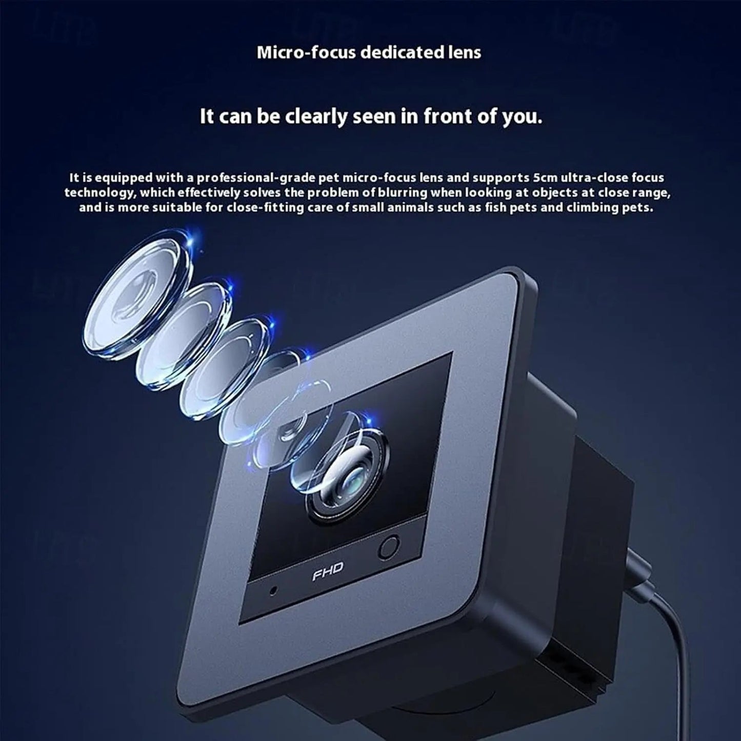 2K Aquarium Camera WiFi Terrarium Pet Camera Night Vision 140° View 2-Way Audio