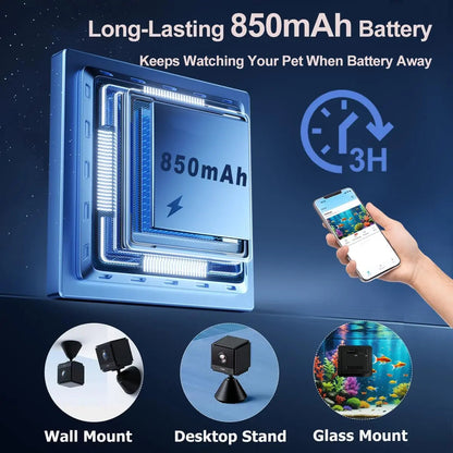 2K HD Aquarium & Terrarium Camera w/ Night Vision, Audio & 32GB Card