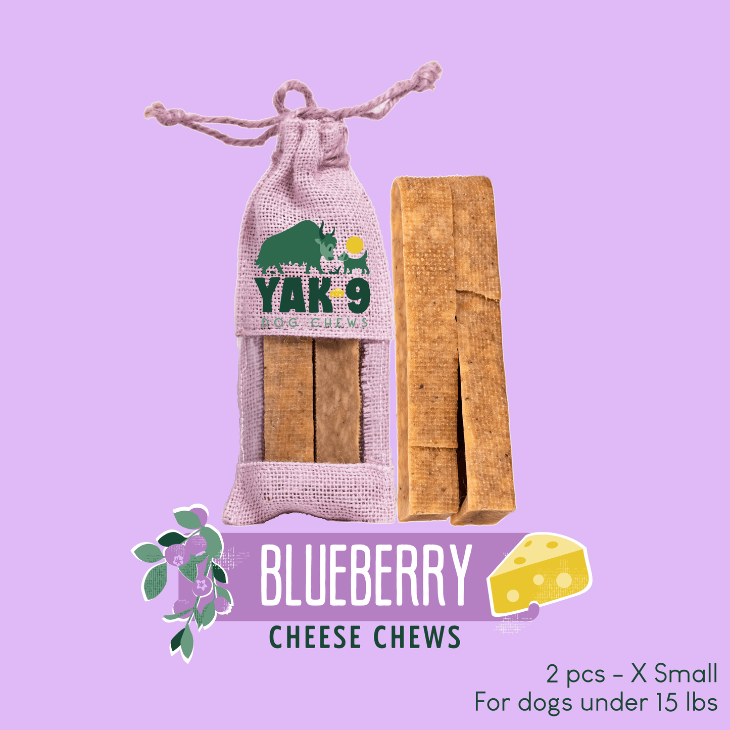 Blueberry Cheese Chews for Dogs