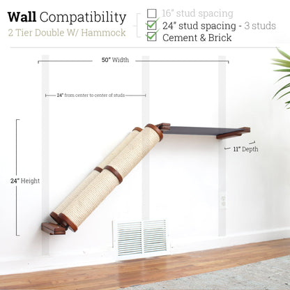 Slanted Cat Scratcher for Wall