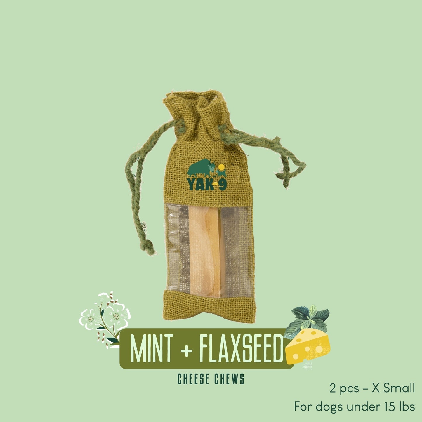 Flaxseed & Mint Cheese Chews for Dogs