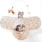 3-Way Collapsible Tunnel Cat Toy with Ball & Peek Hole for Indoor Cats & Kittens
