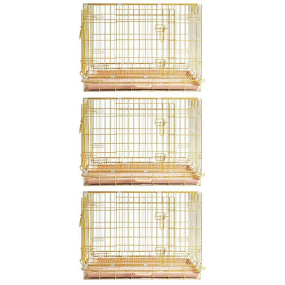 24-42" Collapsible Copper Gold Dog Crate GLD24-42