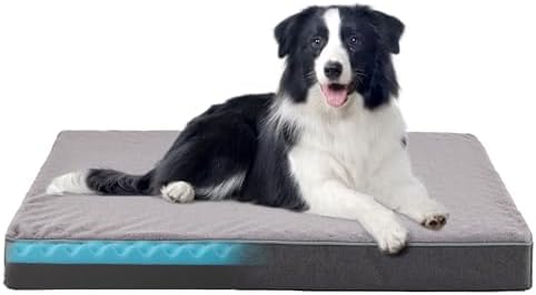 WATANIYA PET Cooling Dog Beds for Large Dogs, Washable Orthopedic Dog Bed for