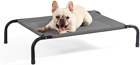 Bedsure Outdoor Elevated Cooling Dog Bed Medium Size Dog, 41in Grey