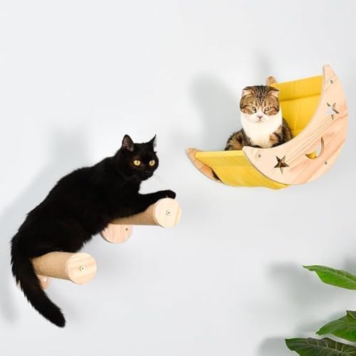 Wall Cat Bed Moon Hammock Wall Mounted Shelf