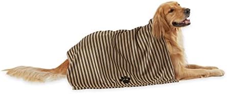 Bone Dry Pet Grooming Towel Collection Absorbent Microfiber X-Large, Striped