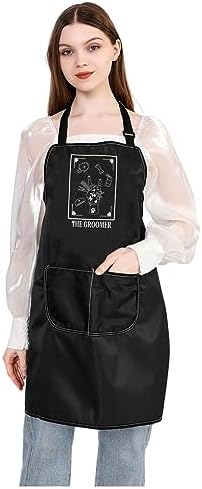 JXGZSO Pet Grooming Apron Dog Groomer Apron The Groomer Sign Apron Dog Stylist