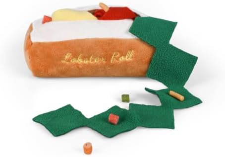 CHEWFFON Lobster Roll Snuffle Dog Toy, Interactive Nose Work Puzzle